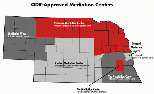 Map of mediation centers
