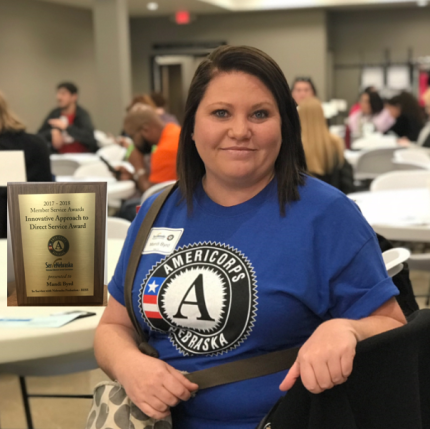 Probation’s AmeriCorps Member awarded the “Innovative Approach to Direct Service Award” for her service with the Rural Improvement for Schooling and Employment (RISE) Program