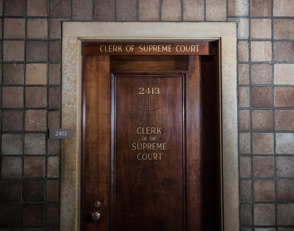 Door to Clerk of the Supreme Court